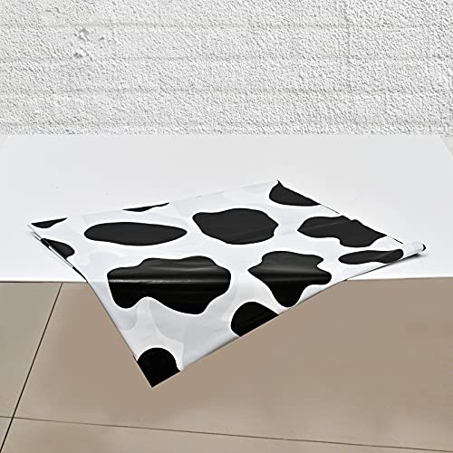 Cow Print Tablecloth - 2 Pcs Plastic Covers 87 x 51 Inches