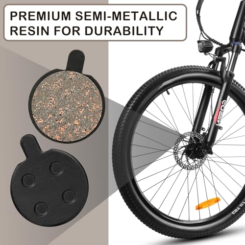 5 Pairs Semi-Metallic Disc Brake Pads for Mountain Bikes and E-Bikes