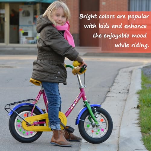 210 Pcs Colorful Bicycle Spoke Beads - Star, Heart & Ball Shapes