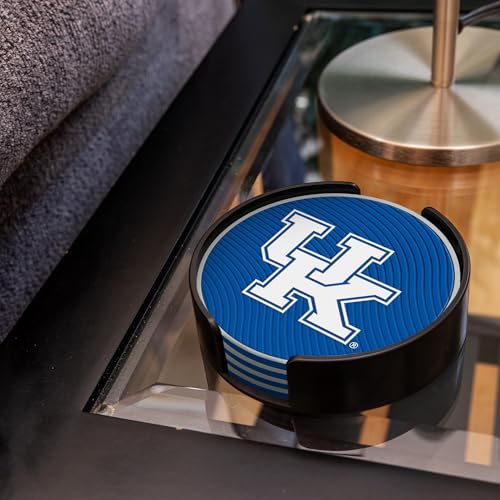 Kentucky Wildcats NCAA 4-Pack Rubber Coaster Set - Official Licensed Drink Protectors