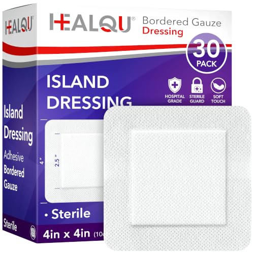 Sterile Bordered Gauze Island Dressings - 4"x4", 30 Count