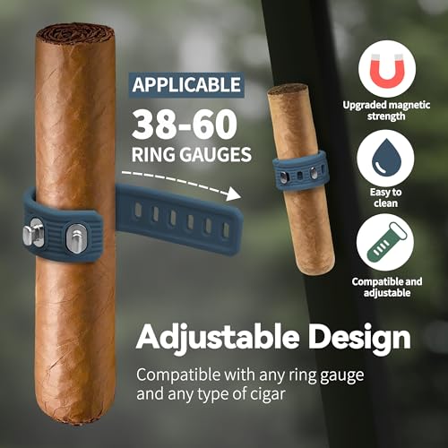 Adjustable Magnetic Cigar Holder for Golf Cart - Blue