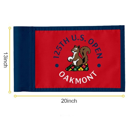 2BUT Oakmont Country Club Golf Pin PGA Flag Practic Putting Green Golf Flag For Backyard Garden Double-Sewn 600D Nylon Miniature Pin Flag Regulation Tube Flag(D 20"X13")