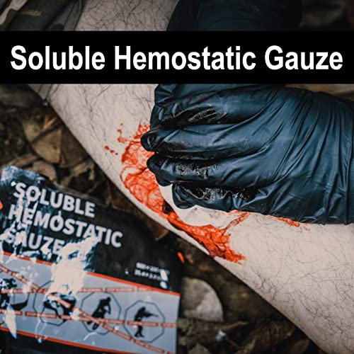 RHINO RESCUE Hemostatic Gauze Dressing 4x35 Inch (3ft) - 2 Pack for Trauma & First Aid