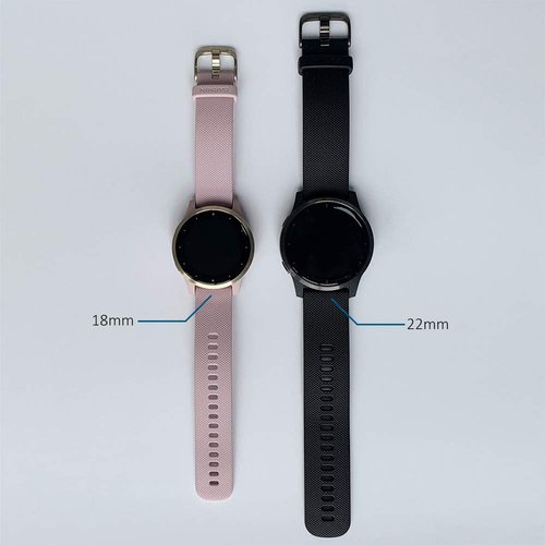 Leiou Compatible with Garmin vivoactive 4/Forerunner 255/265 Nylon Watch Band Sport Mesh Replacement Bands-18mm Black(5.3"-8.0")