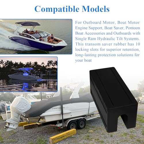 WFCYX 1 Pc Boat Transom Saver — Single Ram Wedge for Pontoon/Outboard Motors (1 Style 1)