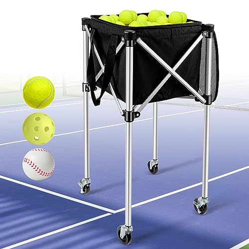 Tennis Ball Cart with 150-Ball Capacity & Silent Wheels