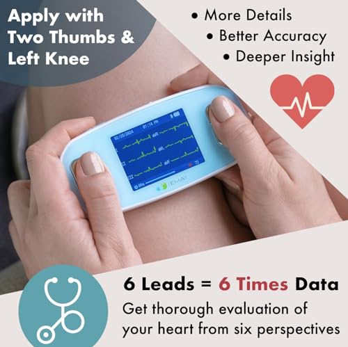6L Portable ECG Monitor - Record Heart Rate & ECG Signals