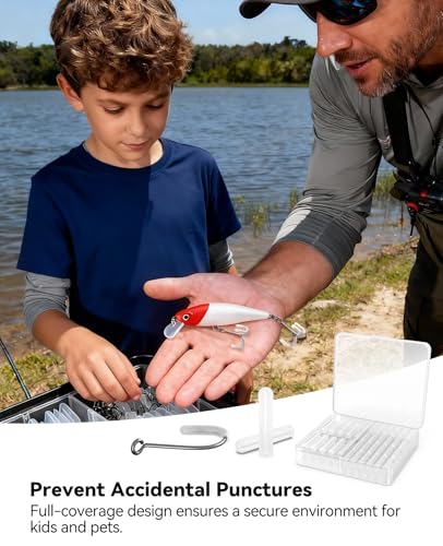 130-Piece Fishing Treble Hook Covers and Protectors Kit - 130PCS