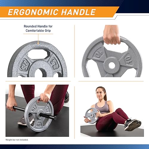 2.5 lb Cast Iron Standard Grip Plates for Strength Training