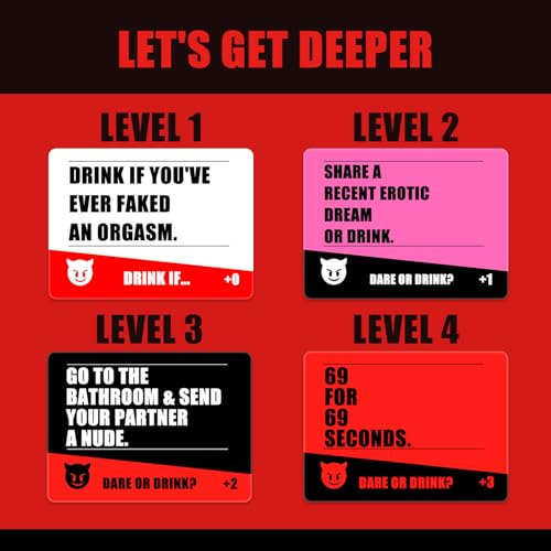 Couples Drinking Game for Date Night - Fun Spicy Lovers