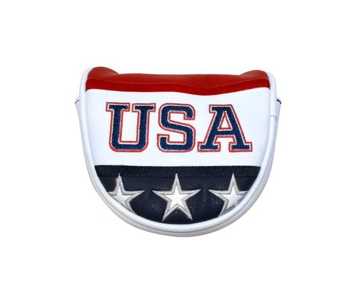 CMC Design Golf Mallet Head Cover - Custom USA Embroidered Golf Driver - Premium Faux Leather, Beautiful Design Elements & Soft Protective Lining – Great Fit for Any Mallet & Golfer