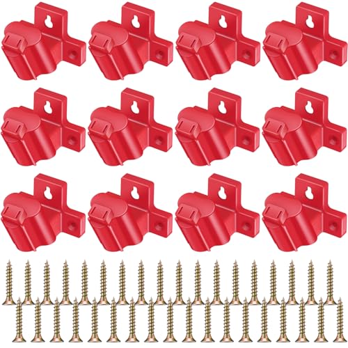12 Packs Tool Holder Mount Drill Tool Hanger Compatible with Milwaukee M12 12V Wall Mount Drill Organizer Utility Storage Rack