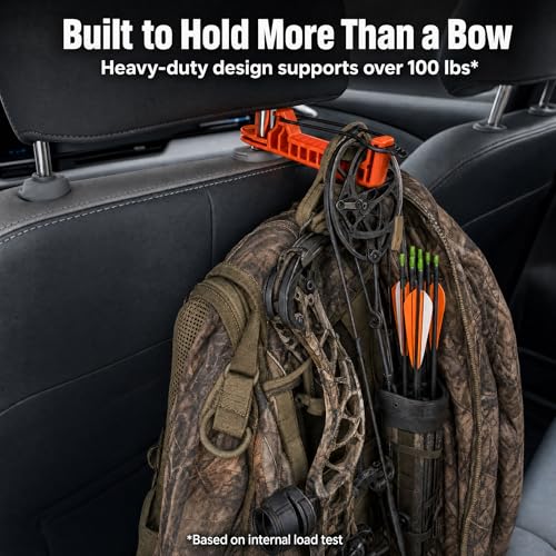 Heavy-Duty Bow Hanger for Truck - 2 Pack Headrest Mount