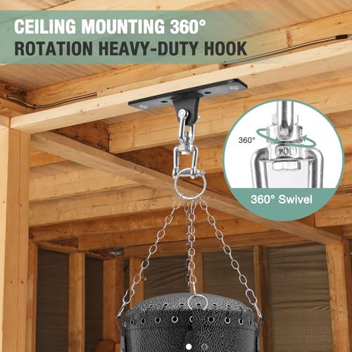 Heavy-Duty Heavy Bag Hangers Brackets with 4-Hole Base, 600lb Capacity