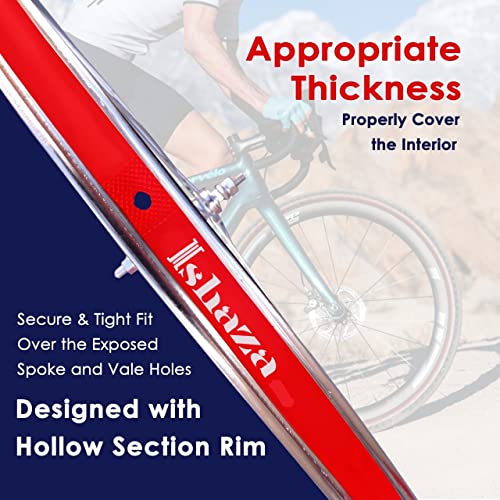 Bicycle Rim Strip 26" x 20mm - Pack of 2 Red Tubeless Liner 700C x 16mm
