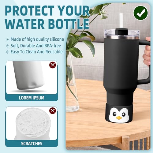 Silicone Boot for Stanley Cup 40 oz Tumbler - Penguin Black