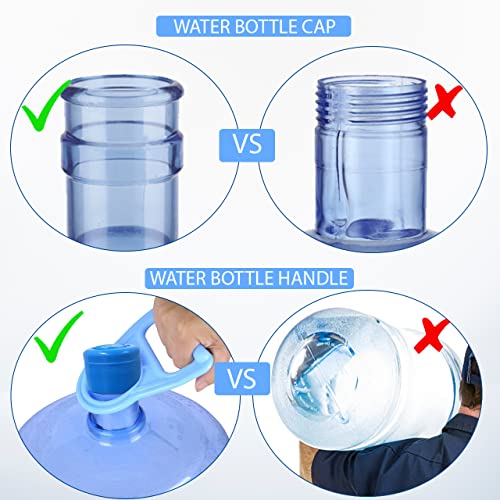 Silicone Water Bottle Cap Set - 5-Pack Leakproof Lids for 5-Gallon Jugs