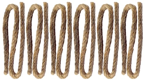 Waxed Jute Rope Fire Tinder 6-Pack - Waterproof, Portable, Ideal for Camping & Survival