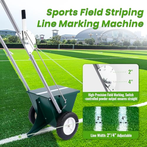 Pro-Grade Field Line Chalker – 25LB Capacity, Adjustable Width