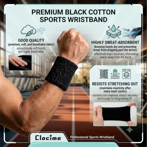 Athletic Sweatband for Tennis, Pickleball, Running, Gym