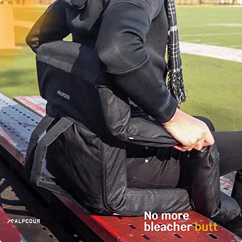 Portable Stadium Seats with Back Support - 21" Wide / Black