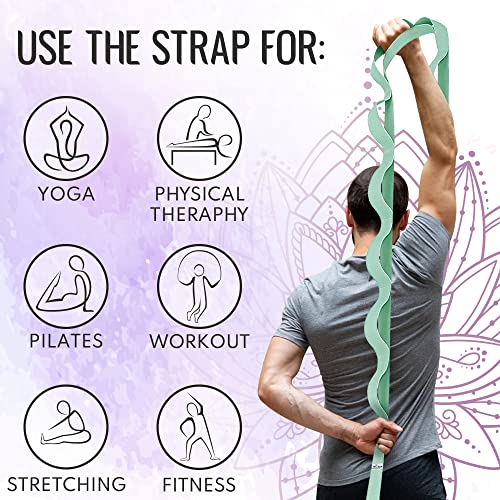 Stretching Strap with 10 Loops - Light Green Polypropylene 1.5" W
