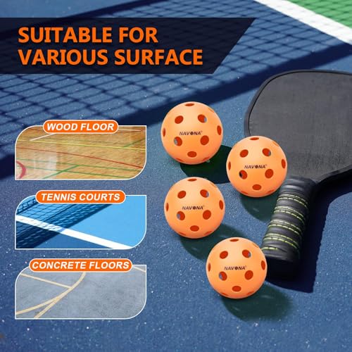 Orange Indoor Pickleball Balls - 40 Pack USAPA Official Standard Navona