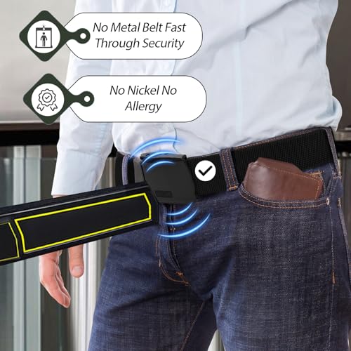 Reversible Nylon Web Belt - YKK Buckle, Metal-Free, 59 Inch