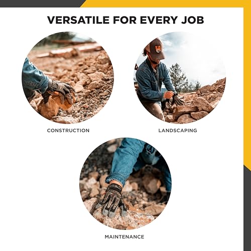 Wells Lamont FX3 Extreme Dexterity Impact Protection Work Gloves ? Heavy Duty Construction Gloves for Men ? Synthetic Leather, D3O Technology, TPR Knuckle Padding, Adjustable Fit ? Black - L