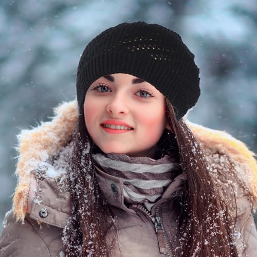 Hollow Crochet Beanie for Women - Soft & Breathable Summer Hat