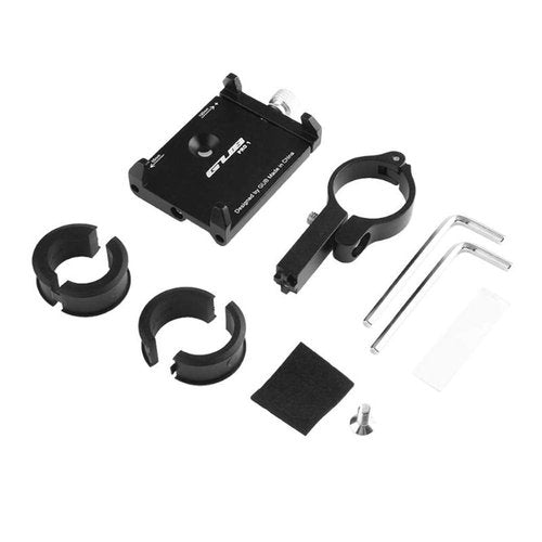 GUB PRO1 Universal Alloy Bike Cell Phone Holder Aluminum Bicycle Handlebar Phone Support for 3.5-6.2inch Bike Bracket Mount (Black)