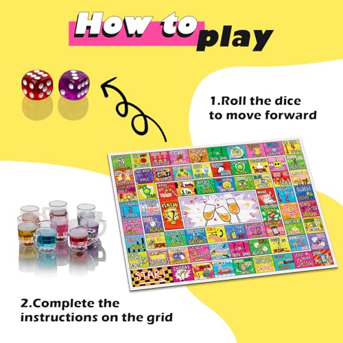 Interactive Drinking Board Game for Adults - 2-8 Players