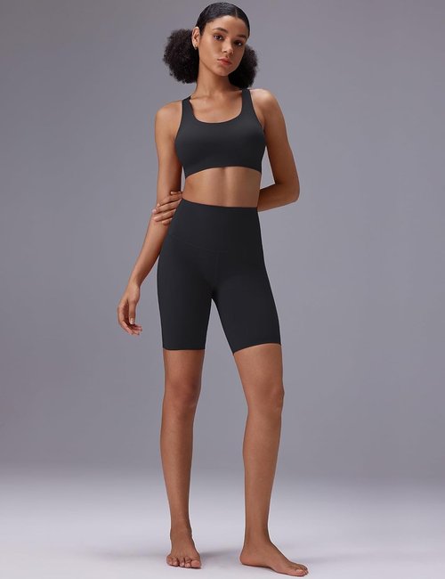 Baleaf Women's Biker Shorts - 8" High Waist Tummy Control & Butt Lifting Yoga Shorts