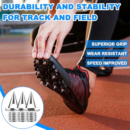 90pcs 1/4-Inch Pyramid Track Spikes with Wrench for Running Shoes