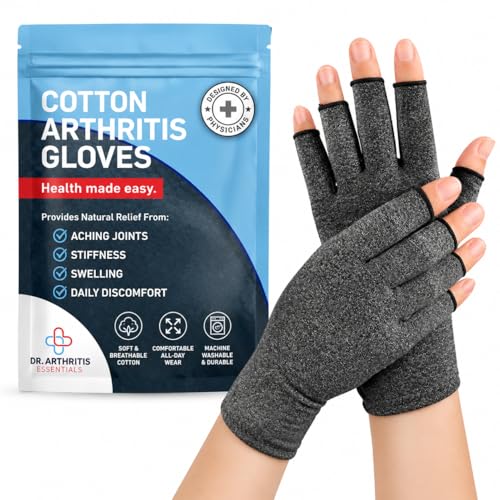 Compression Gloves for Arthritis Relief - Medium Grey