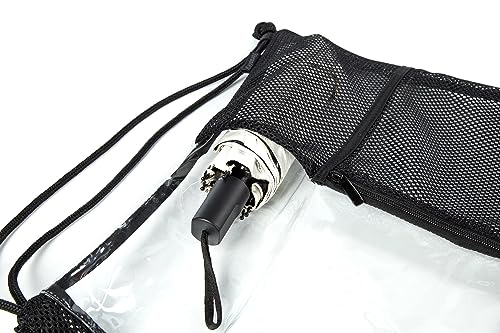 Black Clear Drawstring Backpack - Stadium Approved Gym & Concert Bag