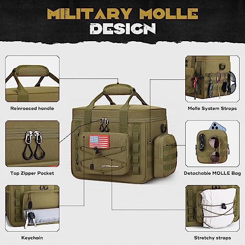 Maelstrom 15L Tactical Lunch Box Khaki with Detachable MOLLE Bag