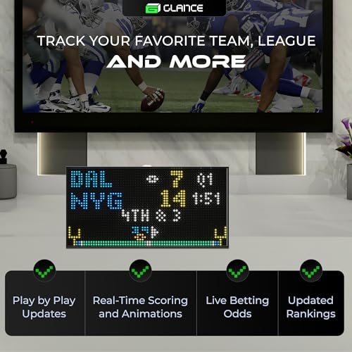 Customizable LED Sports Ticker Display - 8" x 4"