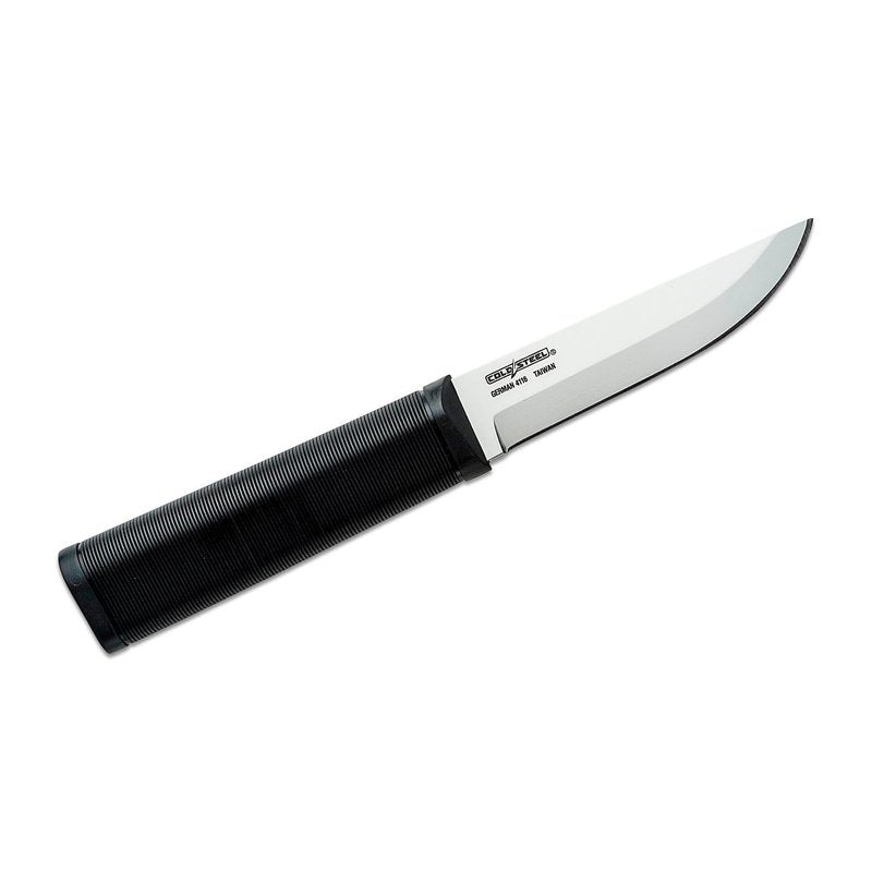 Cold Steel Finn Bear 4" Durable Compact German 4116 Stainless Steel Fixed Blade Straight Back Outdoor Game Hunting Utility Knife, 4-1/2" Textured Handle, Secure-Ex Sheath