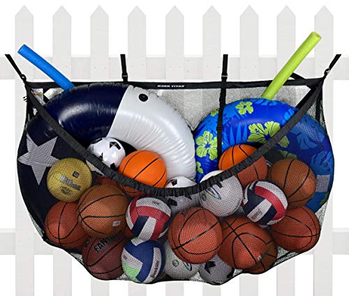 MeshTitan Extra-Large Hanging Pool Float Organizer Bag – Black Pool