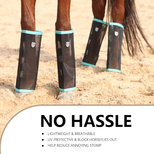 Horse Fly Leggings - Breathable & Tear-Resistant, Summer Mint - Small
