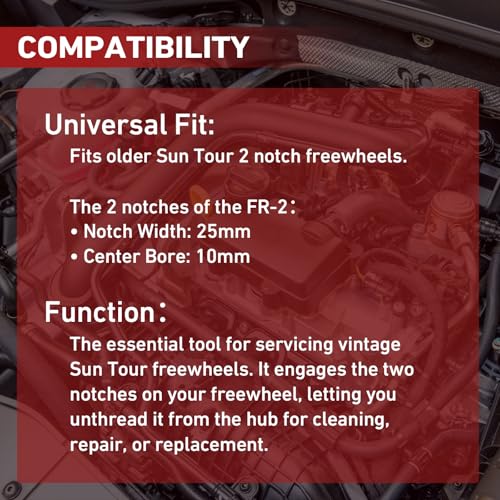 Sun Tour Freewheel Remover Tool - Vintage Bike Compatible