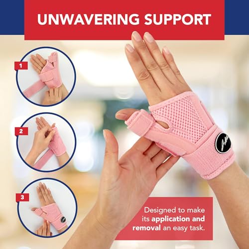 Dr. Arthritis Pink 2 Pack Ergonomic Thumb Brace Support for Arthritis & Tendonitis