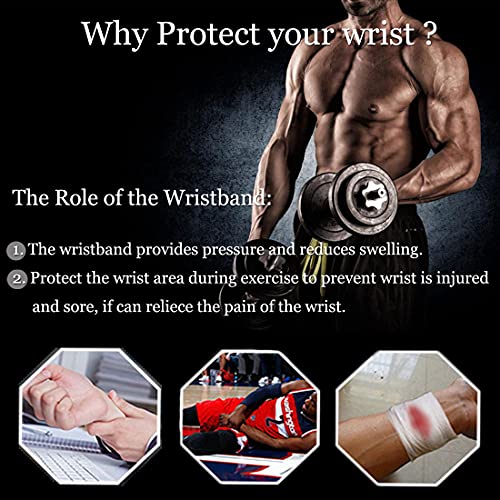 Adjustable Wrist Support Braces - 2 Pack Compression Wraps for Pain Relief