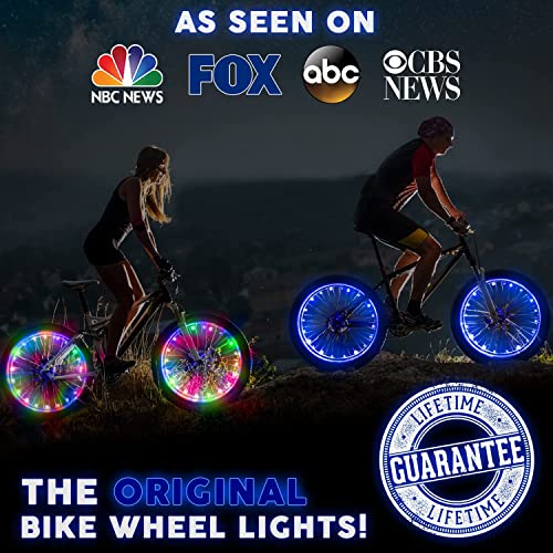 LED Bike Wheel Lights - Multicolor, 500 Lumens for Safety & Style