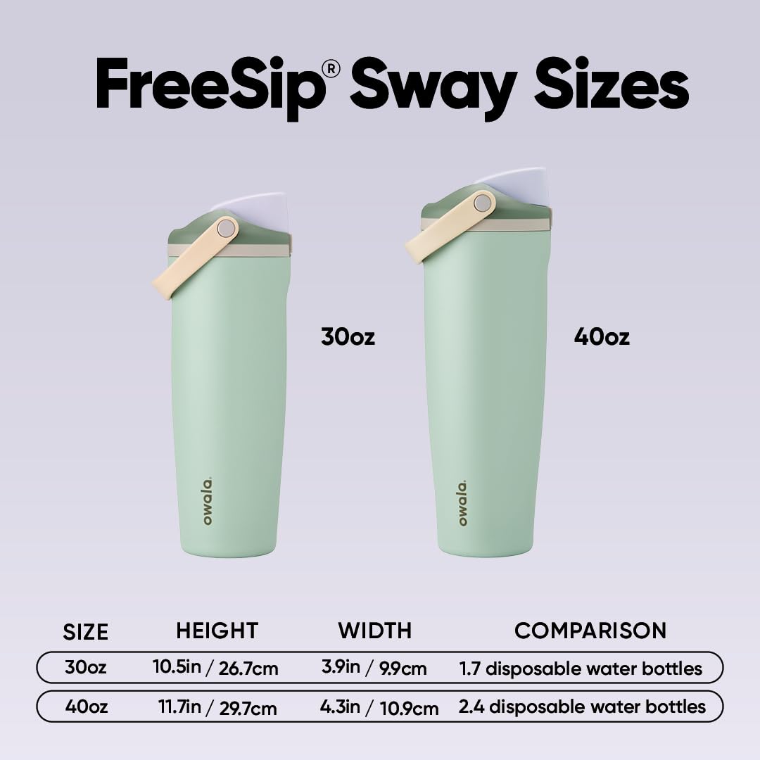 Owala FreeSip Sway - Stainless Steel - 30-oz. - Green (Eucalyptus)