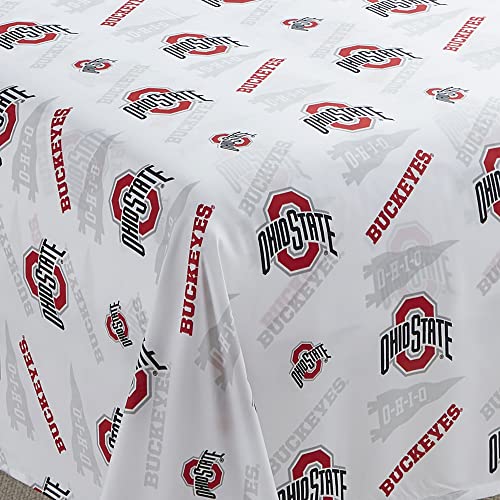 Ohio State Buckeyes Twin XL Sheet Set - NCAA Team Logo Bedding