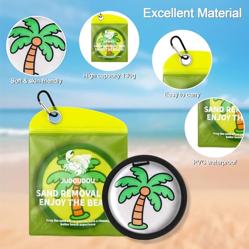 Beach Sand Remover Bag - Natural Talc-Free Sand Eraser - Green