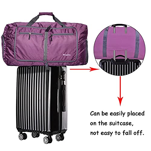 Large Waterproof Travel Duffel Bag - Foldable Gym & Beach Tote